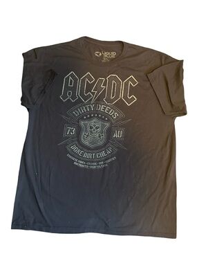 AC/DC Black Graphic Band T-Shirt - Liquid Blue XXL